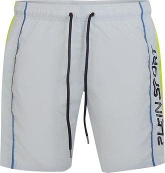 Plein Sport Verticale Logo Boardshort Zwemshorts in Lichtblauw