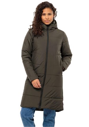 Jack Wolfskin Steppmantel JACK WOLFSKIN DEUTZER, Damen, Gr. M (38/40), braun (cold coffee), Obermaterial: 100% Polyester, hoch geschlossener Ausschnitt, M&auml;ntel Step