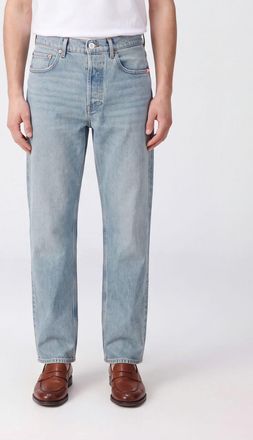 Amish Jeans Jeremiah modello slim fit in denim di cotone a vita media