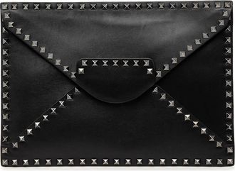 Valentino Pre-owned Valentino Leather Rockstud Untitled Envelope Clutch Ladies SMH3K6R33PR1FDXR