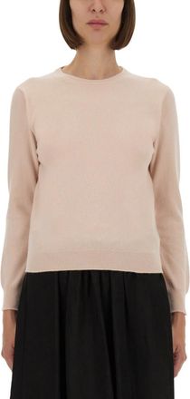 Maison Margiela Pink Solid Crew Neck Sweater