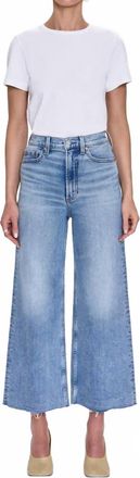 Pistola Denim Lana Crop High Rise Ultra Wide Jean In Bistro