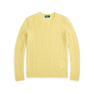Polo Ralph Lauren Round-neck Knitwear, female, Yellow, S, Vesta