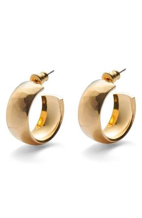 LADY GREY Hammered Hoop Earrings in Gold at Nordstrom
