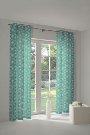 Adam Vorhang »Retro Floret« Ösen 1 Stk. tlg. aus 100% Bio-Baumwolle