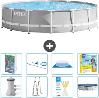 Intex Piscina Prism Frame Redonda - 427x107 Cm - 9-piezas S550