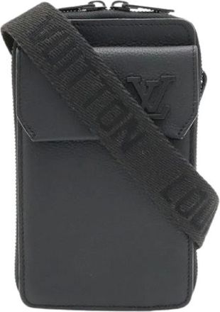 Louis Vuitton Vintage, unisex, Zwart, ONE Size, Leer, Pre-owned Vintage Cross Body Bag