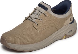 Skechers Mens Round Toe Canvas Bungee Lace Slip-in Sneakers