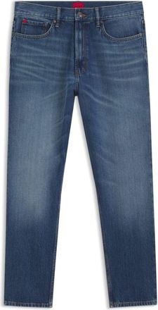HUGO BOSS Relaxed-tapered-fit jeans in blue denim