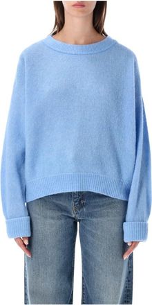 American Vintage Vitow Crewneck - Dames - Truien - Blauw - Maat: Xs/S Wol