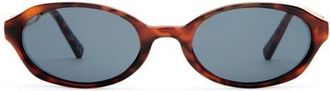 Le Specs Lunita Round Sunglasses in Dark Tort at Nordstrom