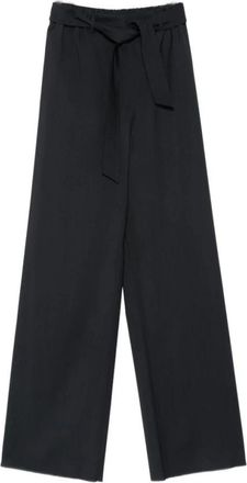 Max Mara Wijde broek - Dames - Wijde Broeken - Blauw - 2XS - Broeken