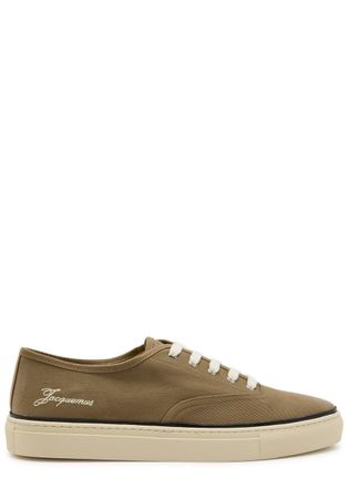 Jacquemus Les Fefe Logo-embroidered Canvas Sneakers - Khaki - 46 (IT46 / UK12)