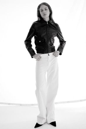 H&M Canvas Trousers in White at Nordstrom, Size 14