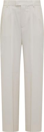 ARMARIUM White Relaxed Flat Front Pants
