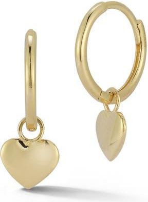 Ember Fine Jewelry 14K Gold Heart Hoop Earrings at Nordstrom Rack