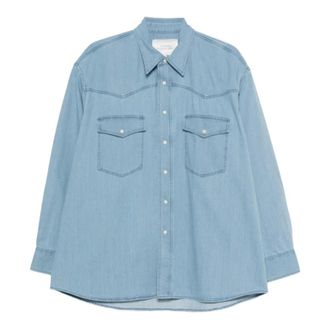 STUDIO NICHOLSON Denim Shirts, male, Blue, Size: S Mylo Denim Shirt