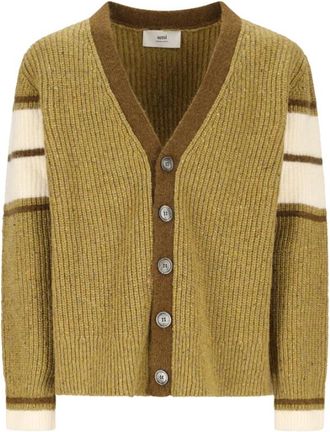 Ami College Stijl Hkc 358 Modieuze Shirt - Heren - Vesten - Groen - M - Truien & Vesten