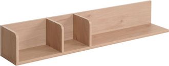 Hhg Estanter&iacute;a De Pared Hhg 428, Estanter&iacute;a Colgante Estanter&iacute;a De Madera Estanter&iacute;a Flotante, 3 Compartimentos 20x120x21cm, Aspecto Nogal