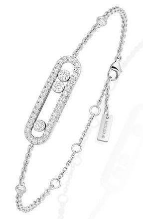 Messika Baby Move Pav&eacute; Diamond Bracelet in White Gold at Nordstrom, Size Medium