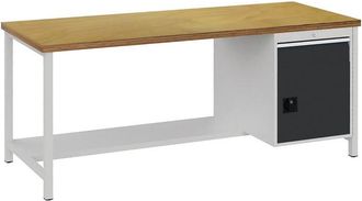 OEM Banco De Trabajo Gris Claro A2000xh859xf750mm Haya Multiplex 40mm 1 Caj&oacute;n.1 Puerta