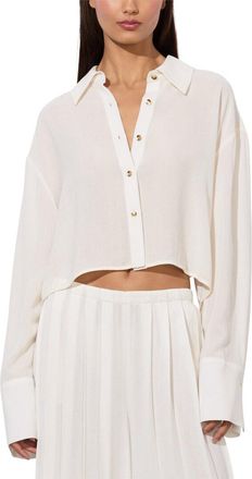 Alice & Olivia Alice + Olivia Crop Button Shirt