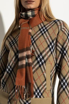 Burberry Cashmere Scarf, Unisex, Brown
