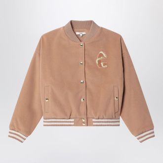 Chloé Peach-pink wool blend bomber jacket
