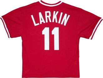 Mitchell & Ness T-shirt MLB Reds Barry Larkin 1990 - Rosso