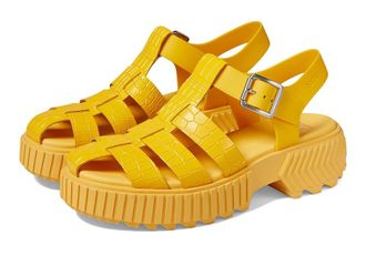Sorel ONAtm Streetworks Fisherman Mid Sandal Womens Shoes Yellow Ray/Pilsner : 7.5 B - Medium, Leather