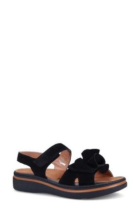 Ron White Frances Slingback Platform Wedge Sandal in Onyx at Nordstrom, Size 10-10.5Us