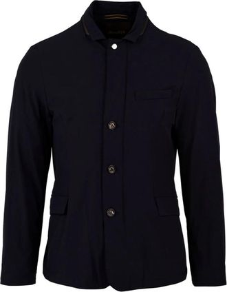 Moorer Donkerblauwe Tebaldo-Kn Model Jas - Heren - Zomerjassen - Blauw - L - Jassen