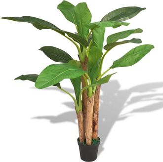 vidaXL Rbol Bananero Artificial Con Macetero 175 Cm Verde Vidaxl