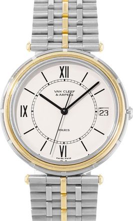 Van Cleef & Arpels Pre-owned Van Cleef & Arpels Paris La Collection Quartz Silver Dial Mens Watch 47103