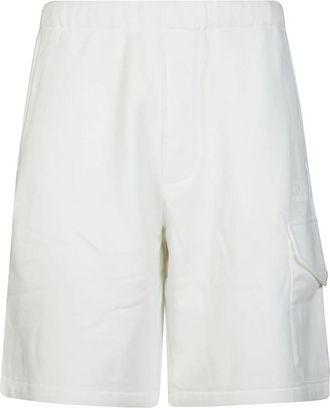 C.P. Company Bermuda Jersey Tasconato - Heren - Korte Broeken - Wit - M - Korte Broeken