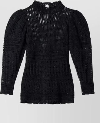 Isabel Marant dahara cotton knit sweater high neck