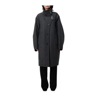 Emporio Armani Dames, Mantels, Zwart, Maat: XS Wol