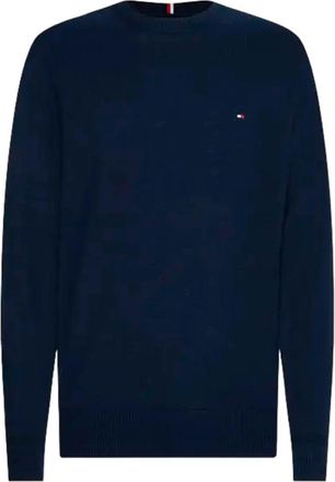 Tommy Hilfiger Pima Katoen Cashmere Ronde Hals - Heren - Ronde hals truien - Blauw - XL - Katoen - Truien & Vesten
