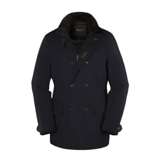 Moorer Winter Jackets, male, Blue, Size: 3XL Stylish Coat