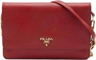 Prada Pre-owned Cross Body Bags, female, Red, Size: ONE SIZE Pre-owned Vintage Cross Body Bag
