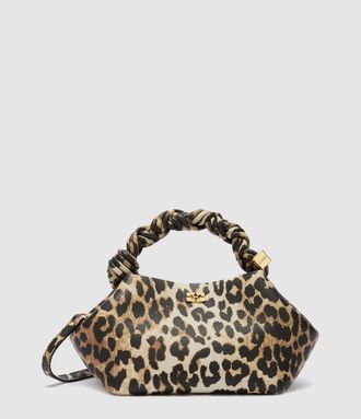 Ganni Sac Small Bou Grained Printed Almond Milk