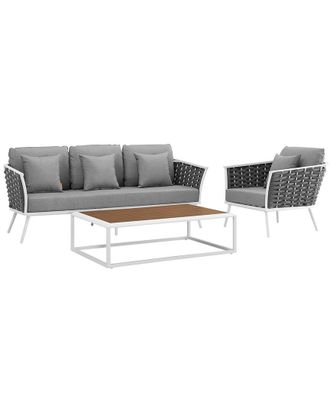 ModWay Stance 3-Piece Outdoor Patio Sectional Sofa Set