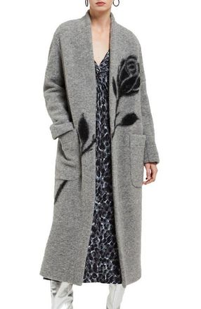 ottod'Ame Wool-Blend Long Coat in Grey at Nordstrom, Size 38 It