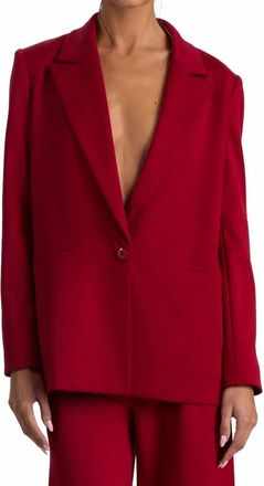 Alice & Olivia Denny Blazer In Red