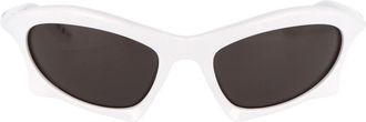Balenciaga Bat Rectangle Zonnebrillen - unisex - Zonnebrillen - Wit - 59 MM - Accessoires