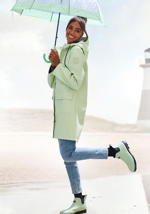 Elbsand Regenjacke mit Kapuze Mesh-Einsatz unter der Rückenpasse für ausreichende Belüftung