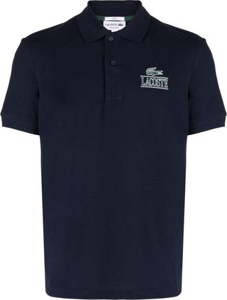 Lacoste logo-print cotton polo shirt - unisex - Cotton/Elastane/Cotton/Elastane - S - Blue