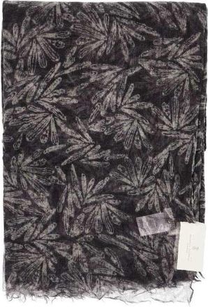 Brunello Cucinelli Lead Grey Patterned Scarf
