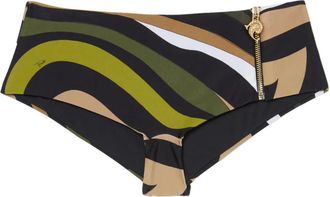 Pucci Slip bikini con stampa Marmo - Verde