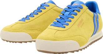 Patrick Mens Dijon Suede Hardloopschoenen (Geel/ Koningsblauw)